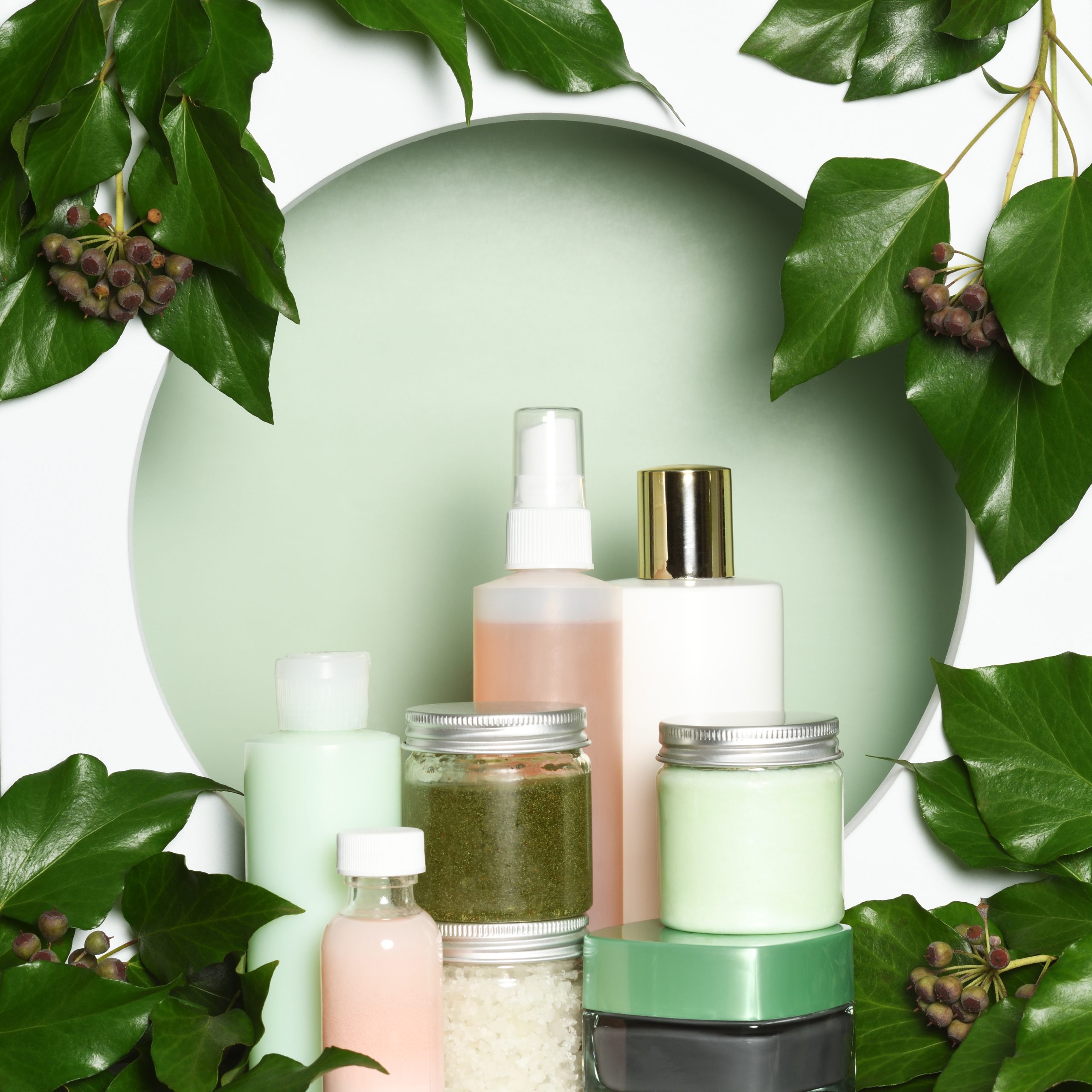Arrangement of skin care products